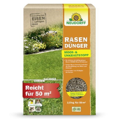 Rasendünger Moos- und Unkraut Stopp 2,5kg