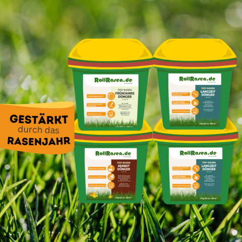 Beispiel Rasendünger-Jahrespaket 4x5kg für 150 m² 