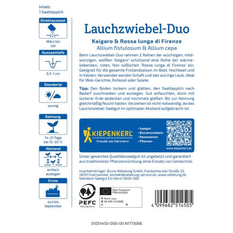 Lauchzwiebel Duo - Saatteppich