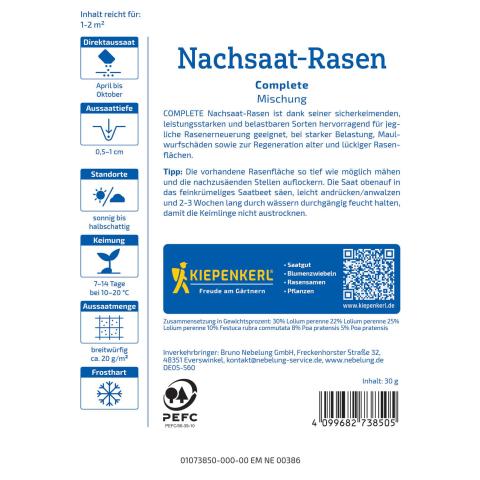 Nachsaat-Rasen "Complete"