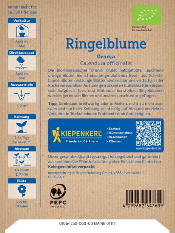 Bio-Saatgut Ringelblume Oranja