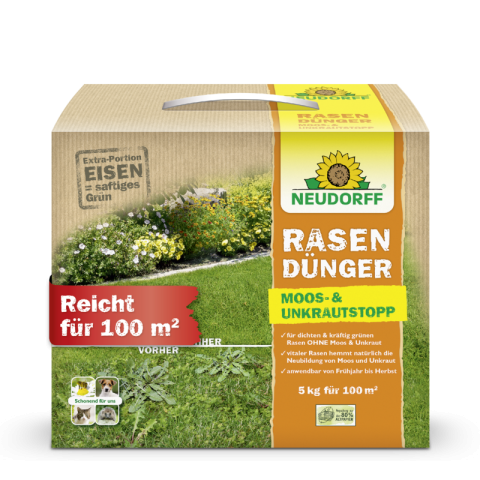 Rasendünger Moos- und Unkraut Stopp 5kg