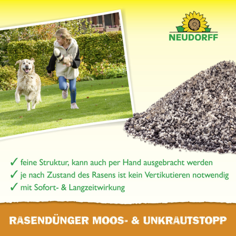 Rasendünger Moos- und Unkraut Stopp 