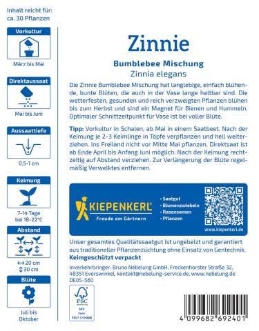 Zinnie-Mischung "Bumblebee"