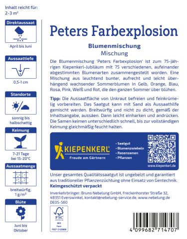 Blumenmischung "Peters Farbexplosion" 2-3m²